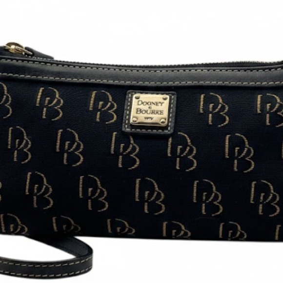 Dooney & Bourke Black Monogram Wristlet - Picture 5 of 8